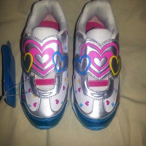 Mattel lighted Smurfette Blue/Pink Toddler Sneaker Size 8M